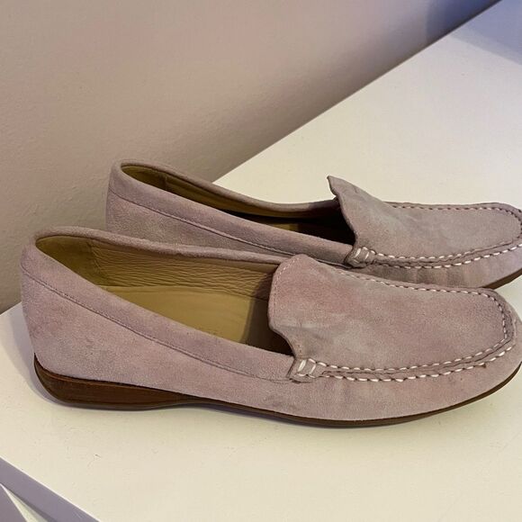 Geox Shoes - Geox Respira Suede Driving Shoe Loafer Slip On Moccasin Flat Leather Gray 6.5 37